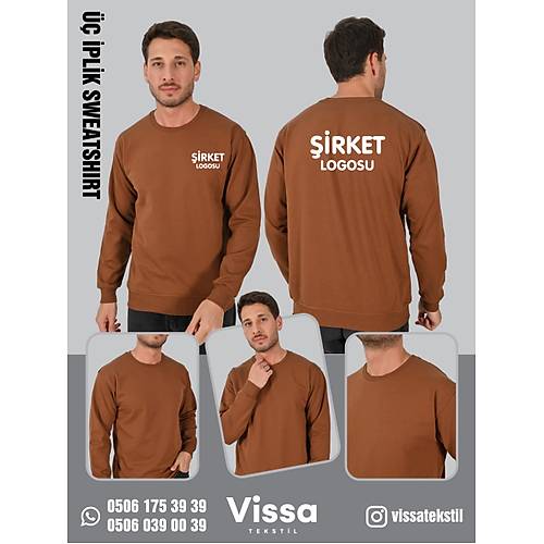 3 �PL�K �ARDONLU KAP��ONSUZ SWEAT