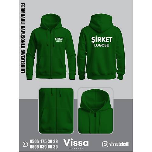 3 �PL�K �ARDONLU KAP��ONLU FERMUARLI SWEAT