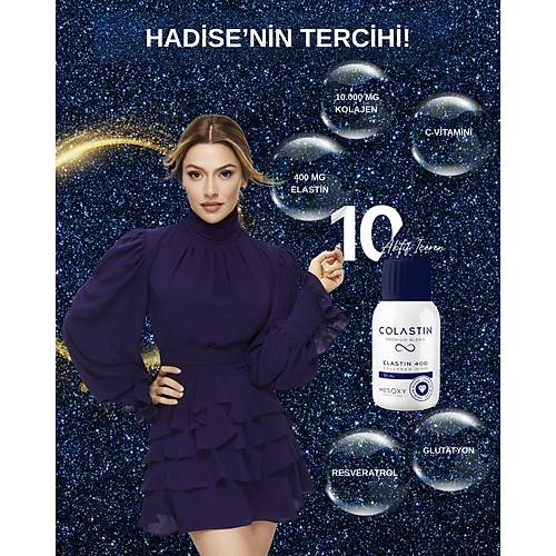 COLASTIN Premium Blend 10.000 mg Kolajen + 400 mg Elastin � S�v� Kolajen Shot � Type 1-2-3 � Cilt S�k�la�t�r�c� � 50 ml