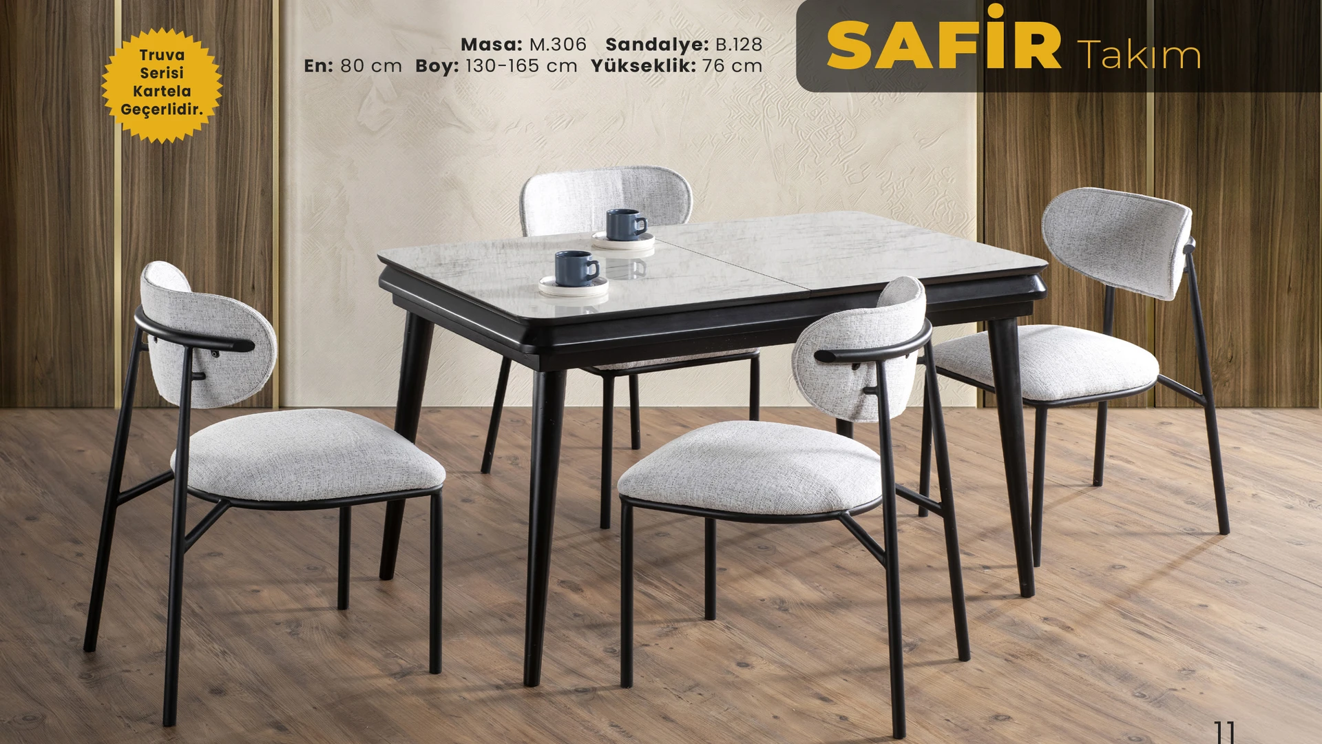 Safir Mutfak Masa Sandalye Takımı