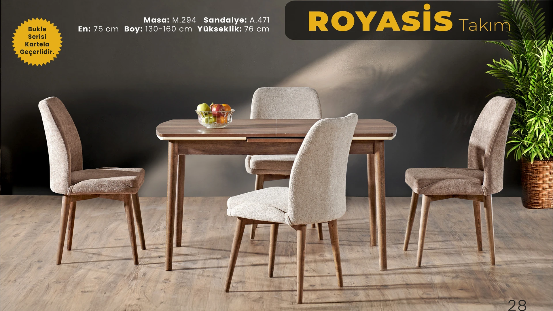Royasis Mutfak Masa Sandalye Takımı