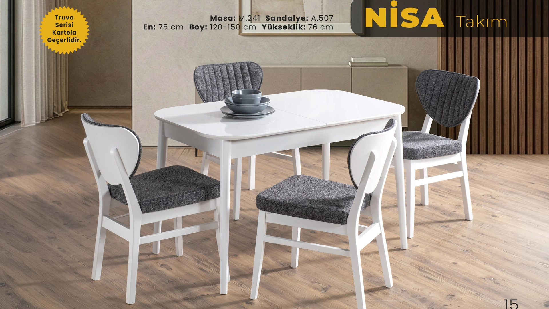 Nisa Mutfak Masa Sandalye Takımı