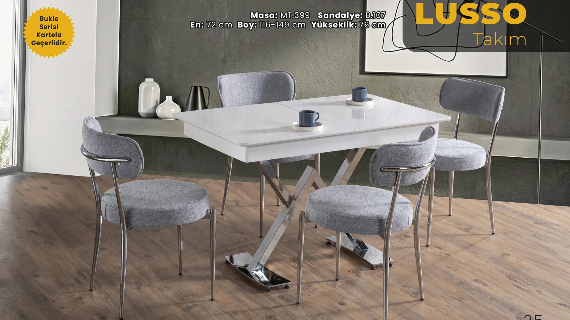 Lusso Mutfak Masa Sandalye Takımı