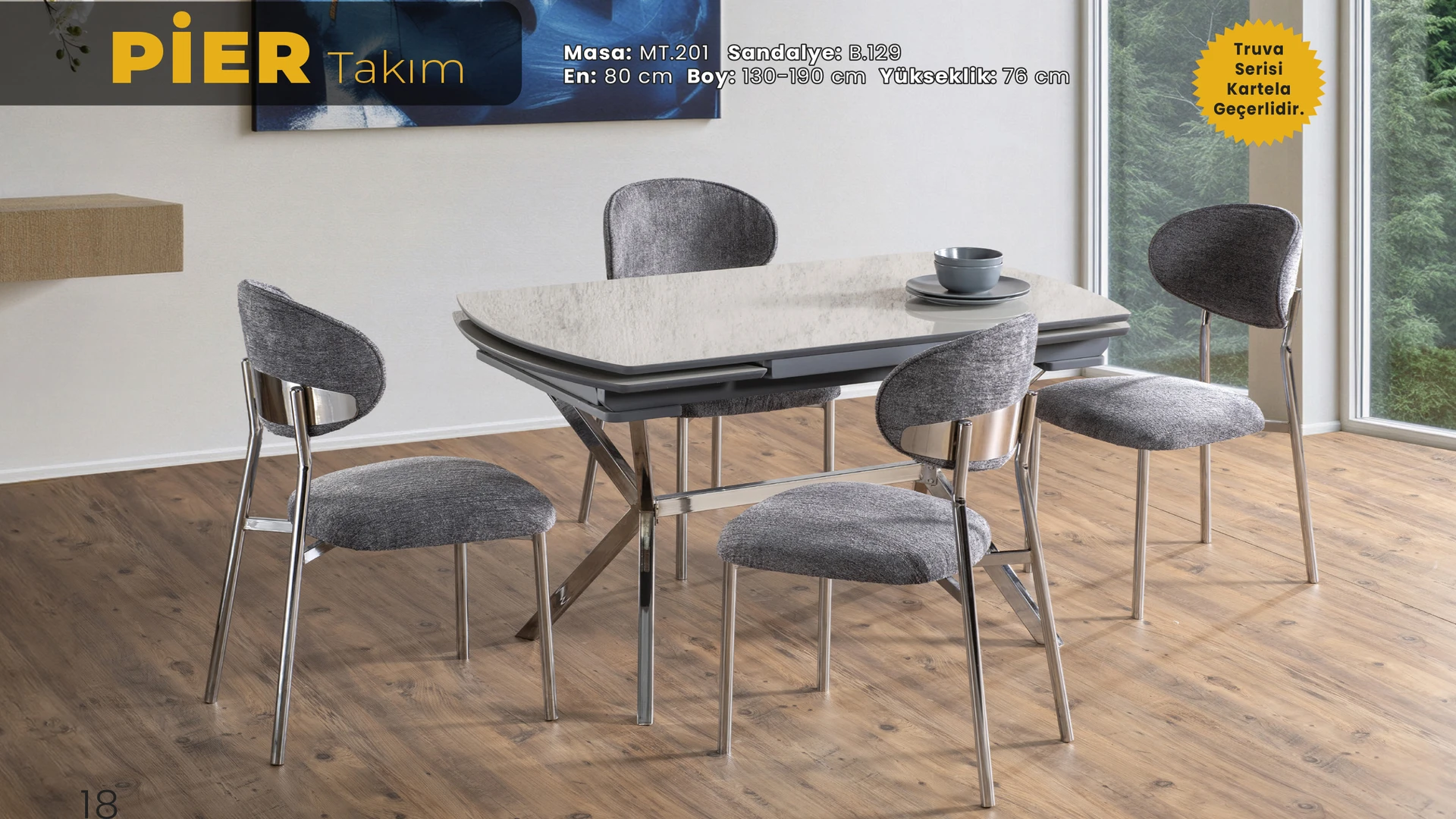 Pier Mutfak Masa Sandalye Takımı