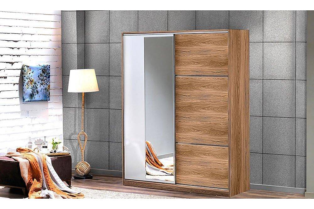 Azra 160 Sürgülü Dolap Kaman Ceviz « Güneş Mobilya - En Uygun