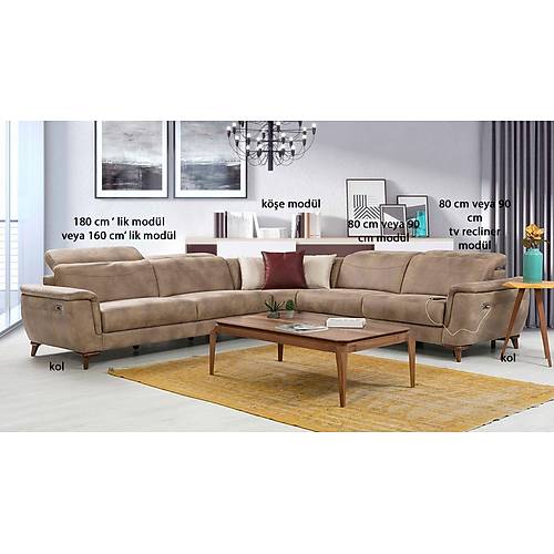 Armani K��e Tak�m� Tv Recliner Ses Sistemli