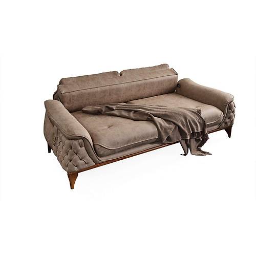 Lotus Nubuck Triple Sofa
