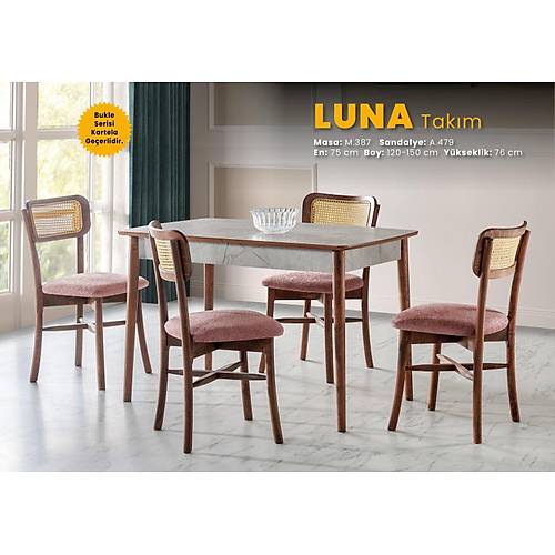 Luna Mutfak Masa Sandalye Tak�m�