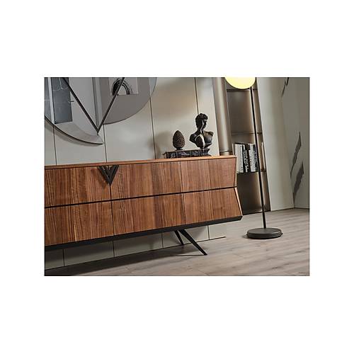 Velar Console and Mirror Walnut
