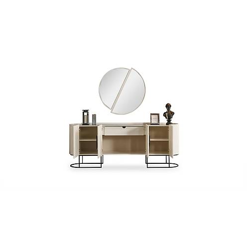 Gucci Lux Console and Mirror Ecru/Black