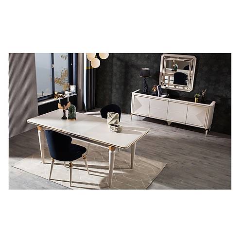 Safir Gold Table Chair Set