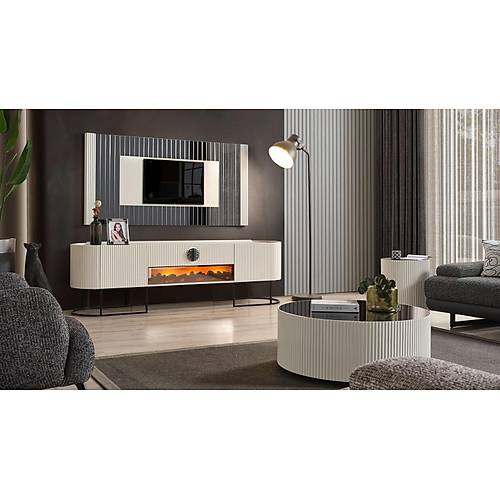 Gucci Lux TV Unit - Ecru & Black