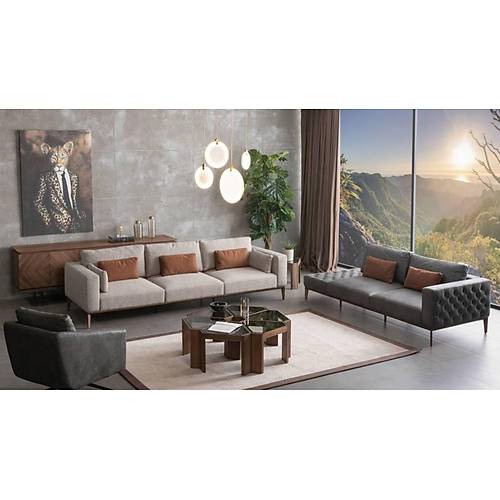 Maga Triple Sofa with Puff