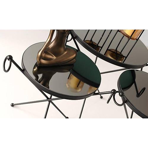 K�peli Metal Zigon Sehpa
