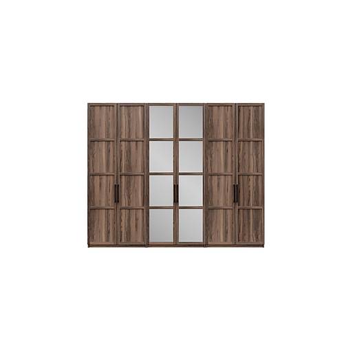 Volante Wardrobe - 6 Doors Walnut