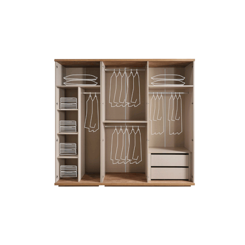 Haziran Wardrobe - 6 Doors