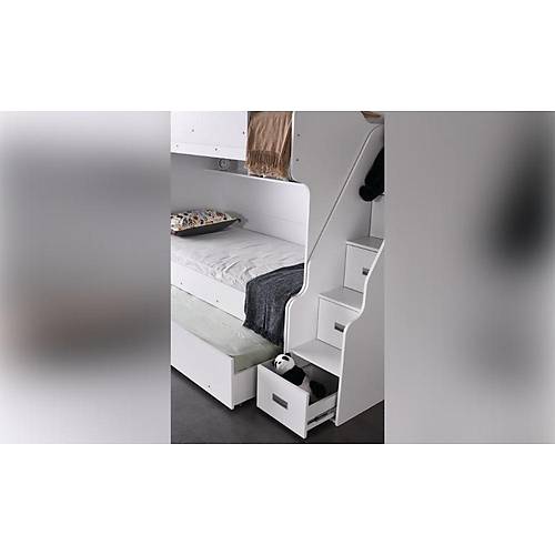 White Bunk with Stair