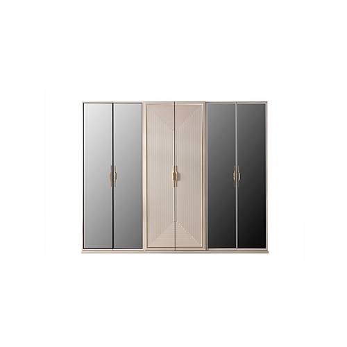 Safir Gold Wedding Set (Wardrobe with Lid)