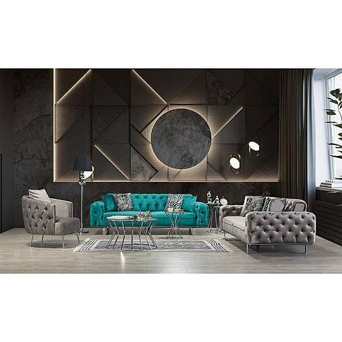 Lila Metal Leg Sofa Set