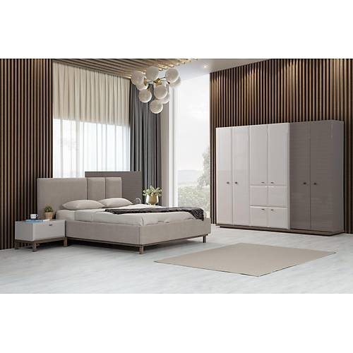 Atlas Bedroom Cappucino - 6 Door