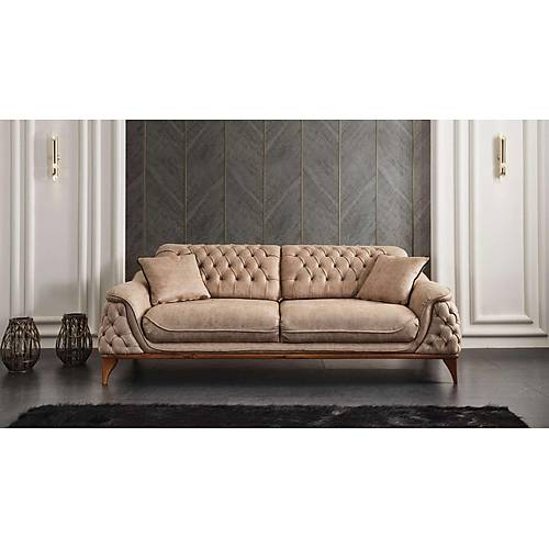 Lotus Nubuck Triple Sofa