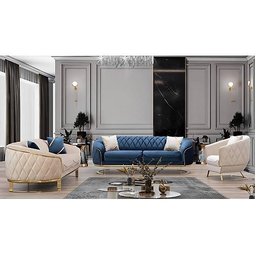 Oscar Gold Sofa Set