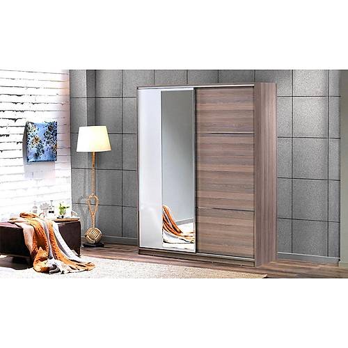 Azra Sliding Wardrobe Walnut 160 cm