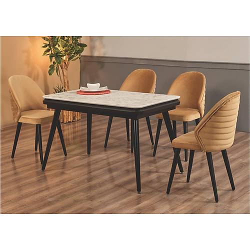 Stil 8042 Table Chair Set White