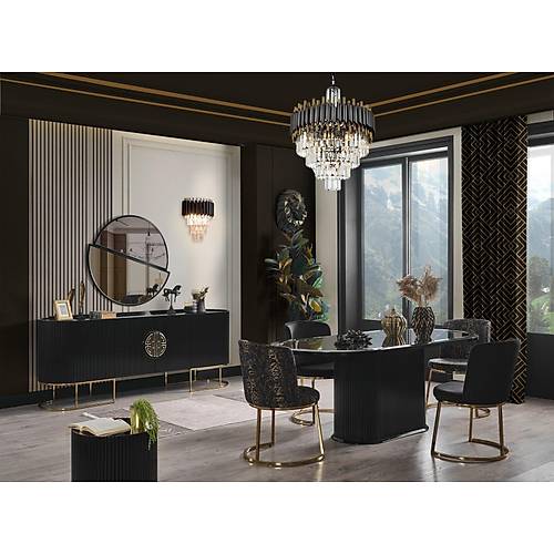 Gucci Lux Dining Room Black