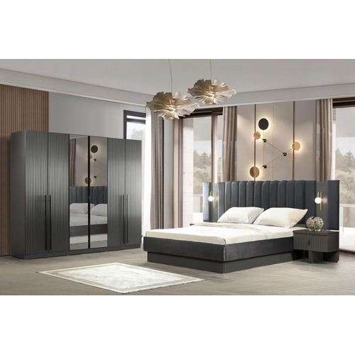 Asel Anthracite Bedroom