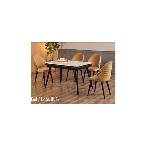 Stil 8042 Table Chair Set White
