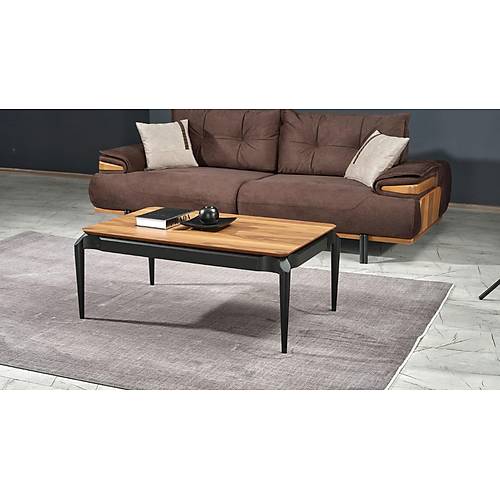 Retro Coffee Table Walnut / Black 2128