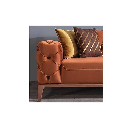 Lila Wooden Leg Sofa Set