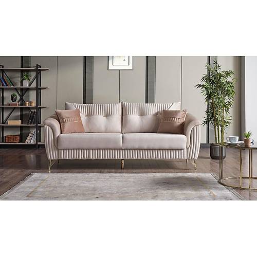 Yakamoz Gold Triple Sofa