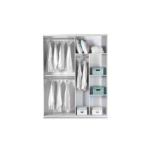 Azra Sliding Wardrobe White 160 cm