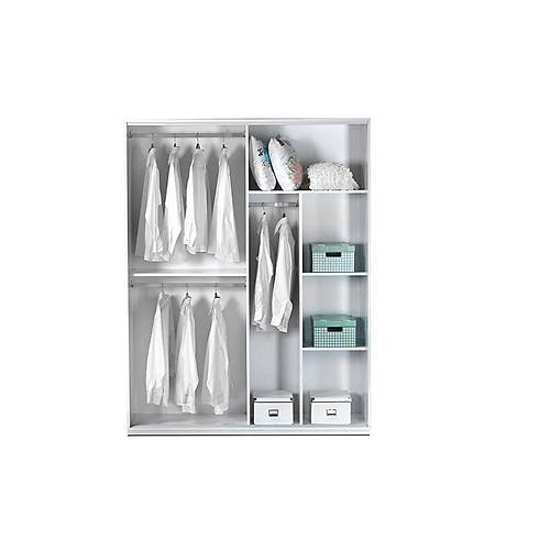 Azra Sliding Wardrobe White 220 cm