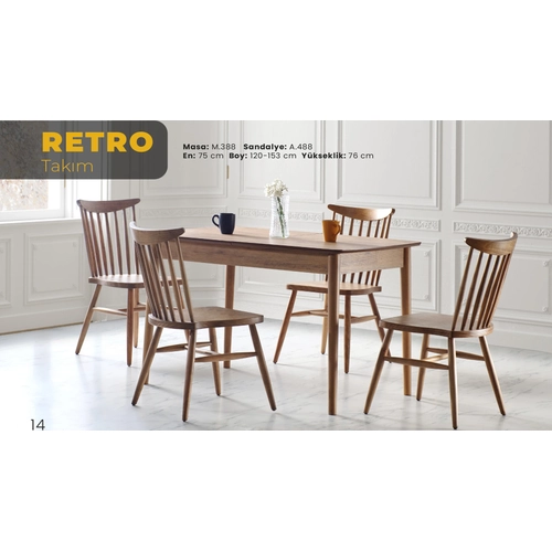 Retro Table Chair Set