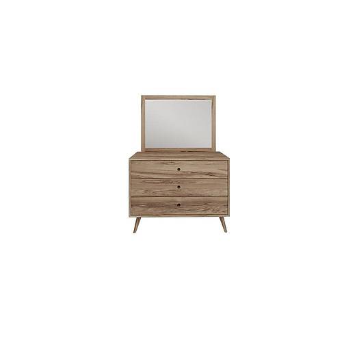 Flexi Dresser and Mirror (Walnut - Anthracite - White)