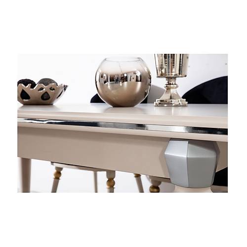 Safir Silver Table Chair Set