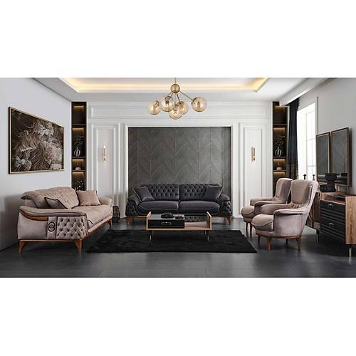 Lotus Nubuck  Sofa Set