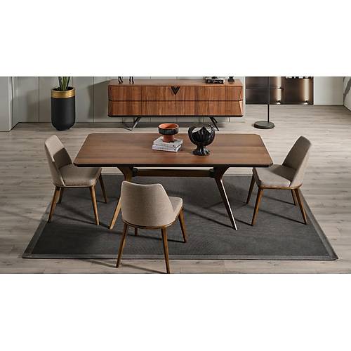 Velar Table Chair Set Walnut