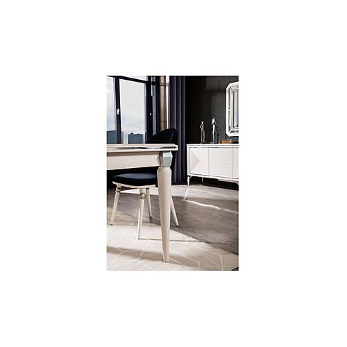 Safir Silver Table Chair Set