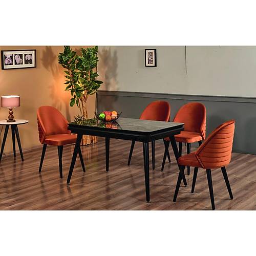 Stil 8040 Table Chair Set Black