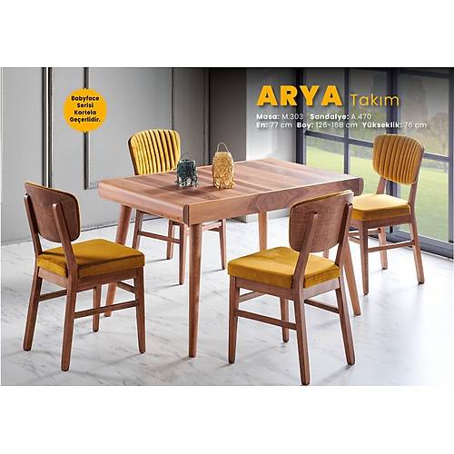 Arya Mutfak Masa Sandalye Tak�m�