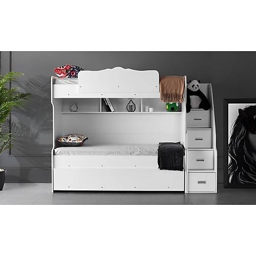 White Bunk with Stair
