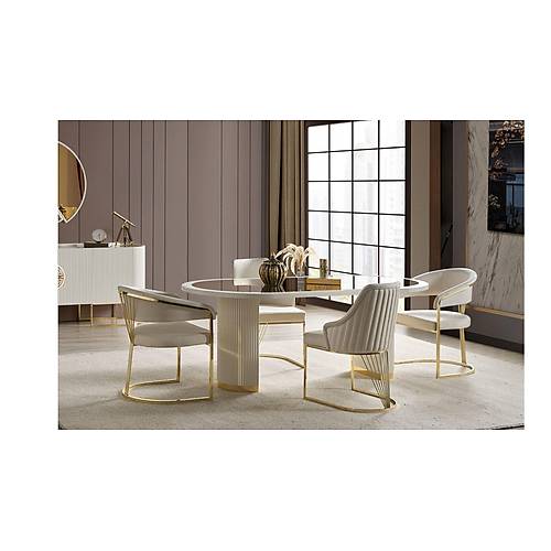 Gucci Lux Ecru Table Ultra Chair Set