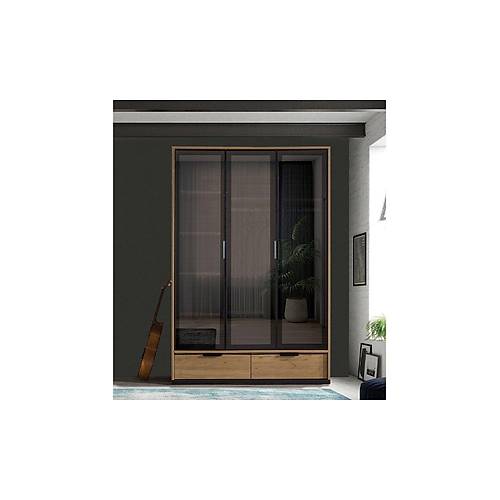 Kolezyum Wardrobe Glass Lid  - 3 Door Reflected