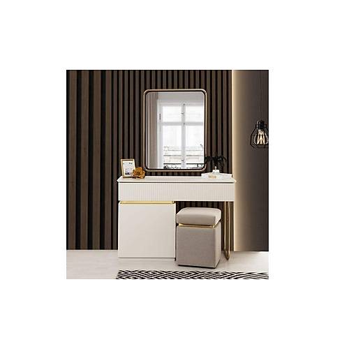 Gloria Plus Dresser and Mirror Ecru