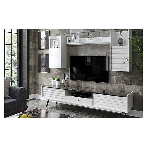 Corsa TV Unit White
