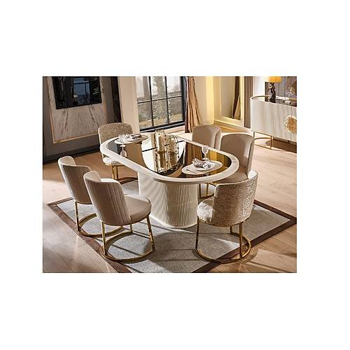 Gucci Lux Ecru Dining Table Set